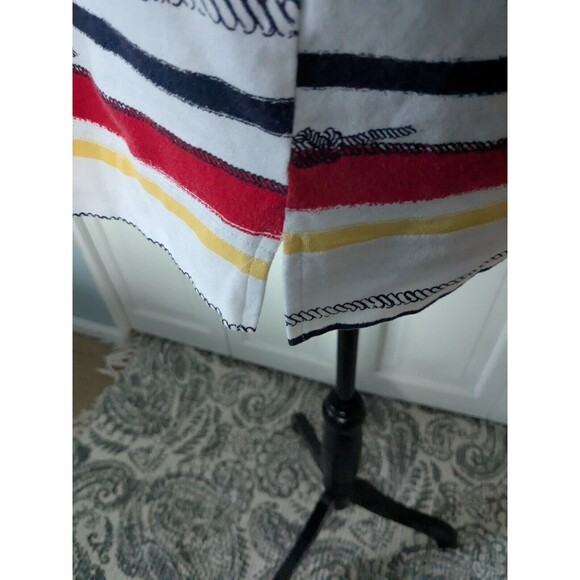 Chicos Weekends Jacket Women's 2 (L) Stripes Red Yellow Athleisure Nautical Rope - Picture 7 of 13